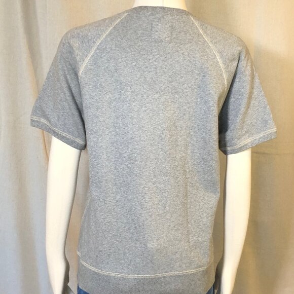 Champion + Todd Snyder Heather Gray Raglan Short Sleeve Sweatshirt XS - Picture 6 of 7